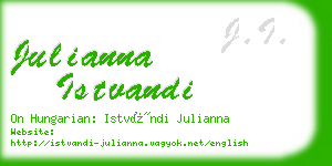 julianna istvandi business card